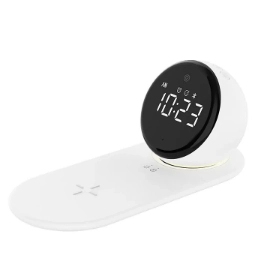 带有无线充电器的时钟蓝牙扬声器