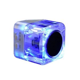 China-Made Crystal LED Flash Cube Bluetooth Speaker