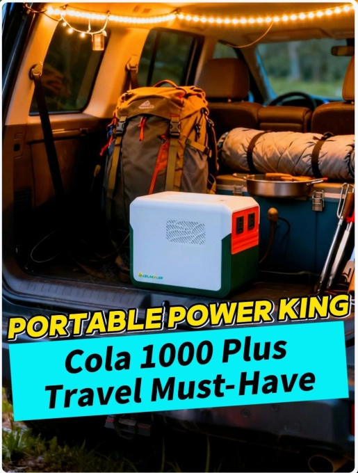 La batteria al litio ferro fosfato Megmeet Cola 1000Plus 500W rende il campeggio più sicuro