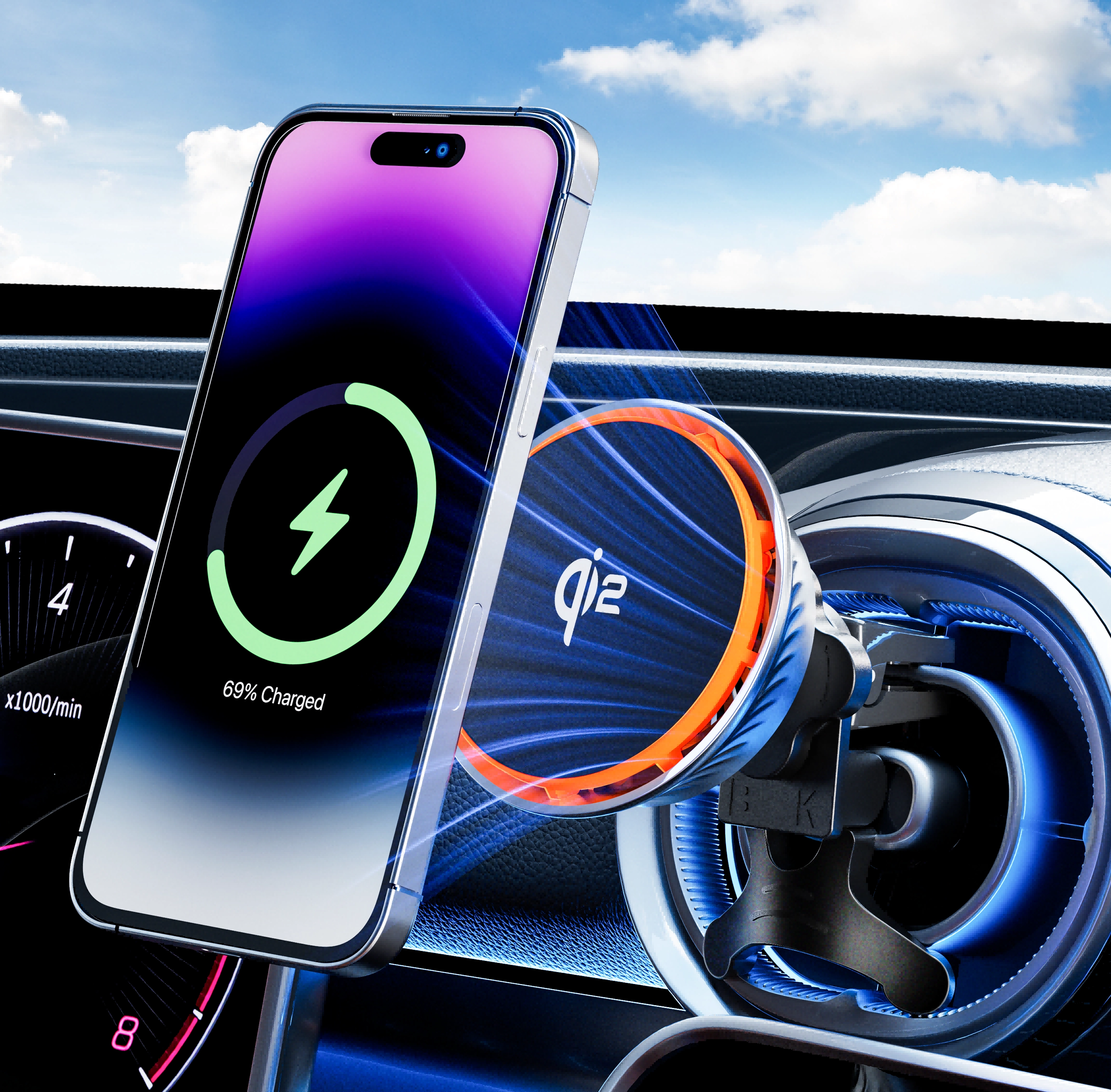 fast charging 15W 20W Qi2 MPP car wireless charger wireless car charger - COPY - p6uuu5