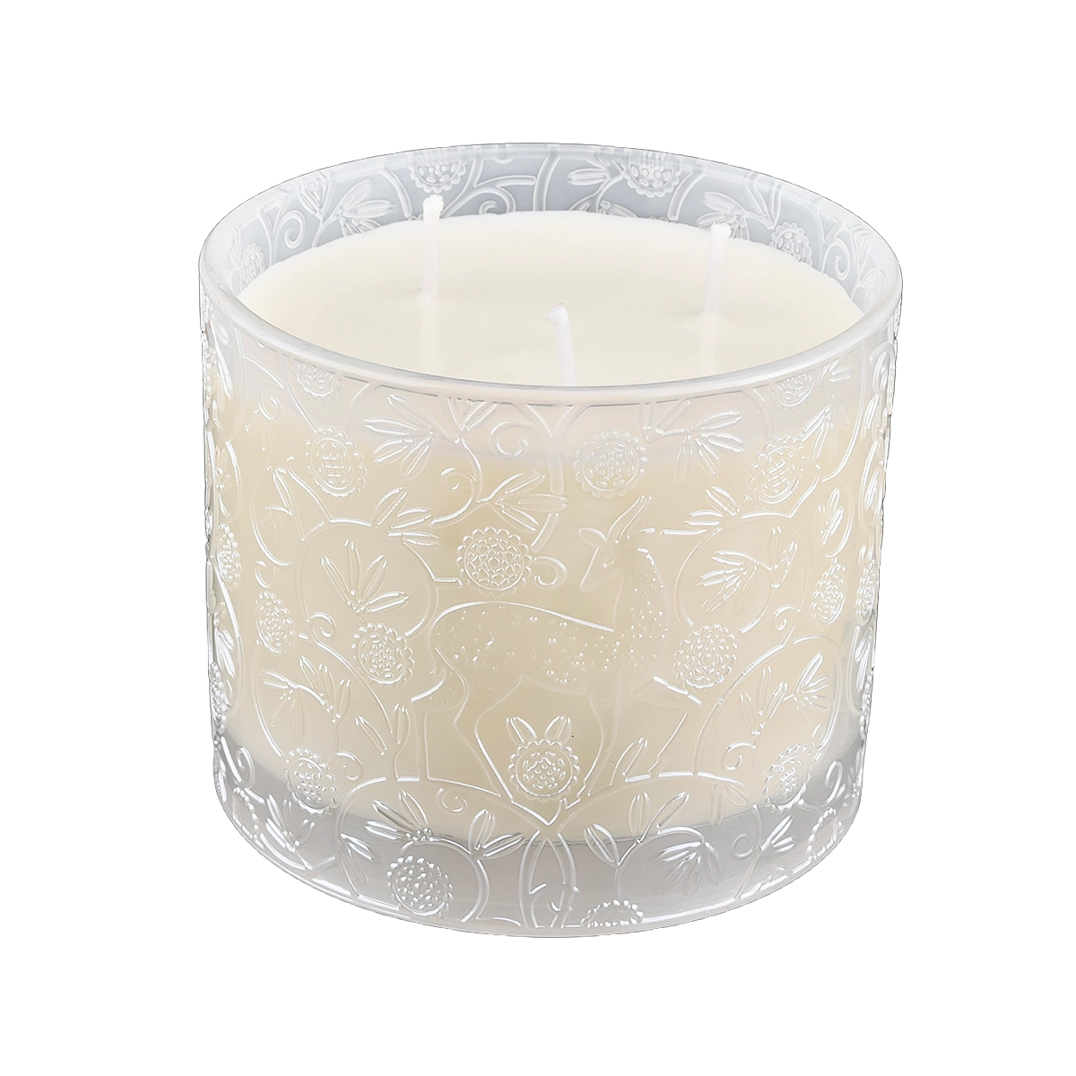 Wholesale black glass candle jars deer pattern candle jars for candle making