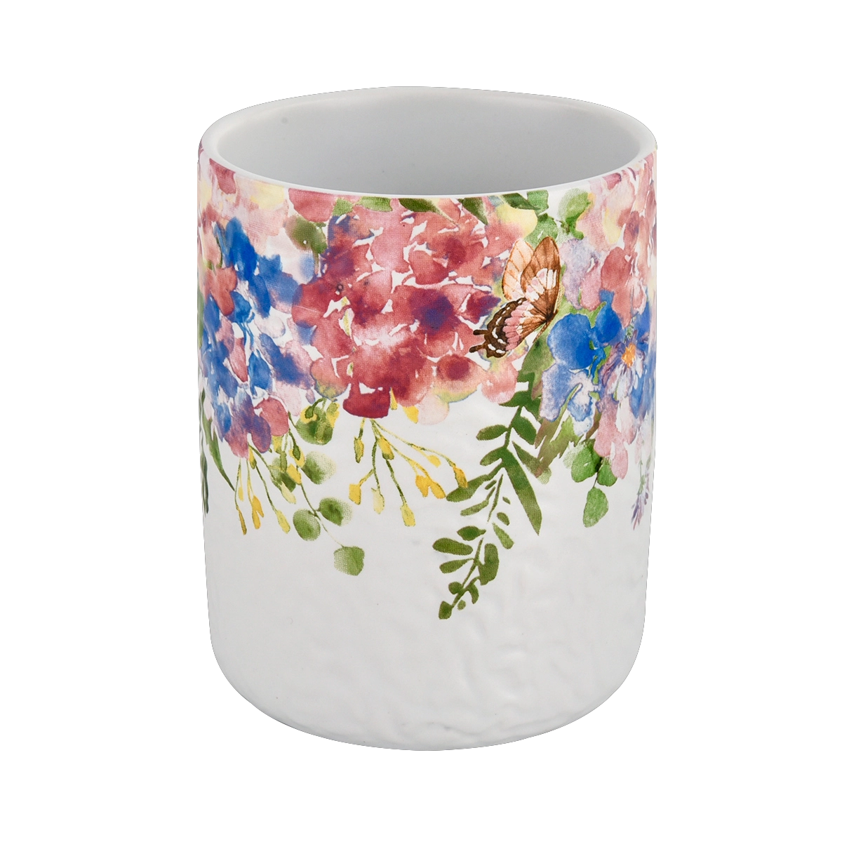 Luxury decorative applique printing empty ceramic candle jars wedding decor