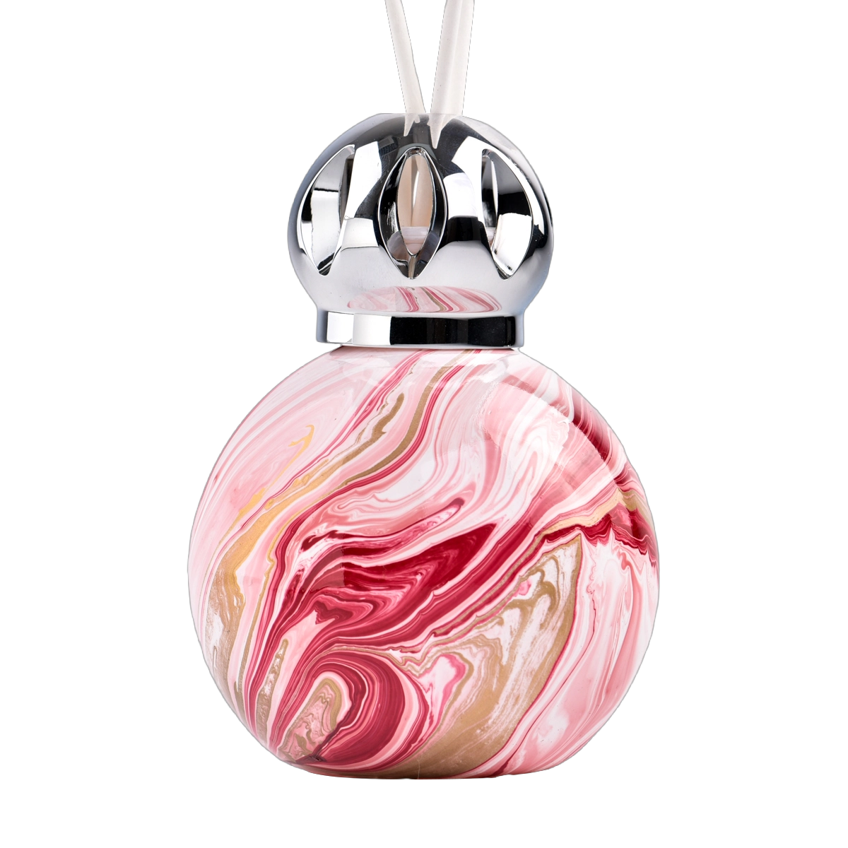 Luxury home custom marbled blue round bottoming aromatherapy diffuser bottle