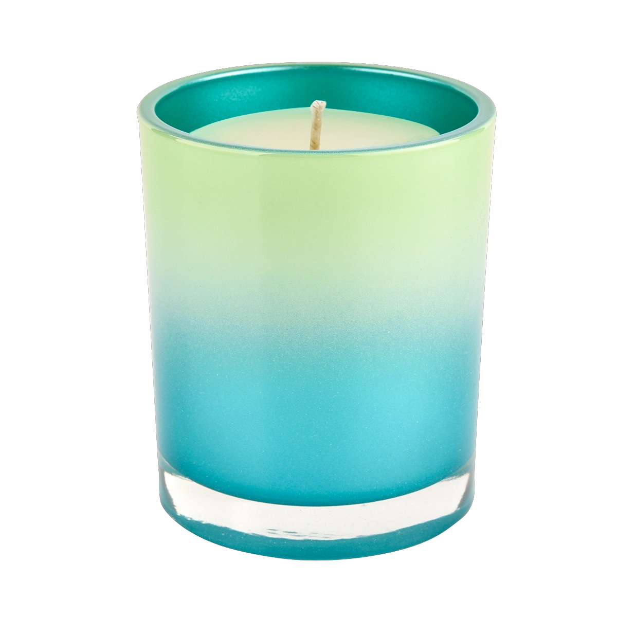 289ml Straight Edge Glass Candle Container White Gradient Purple Wholesale