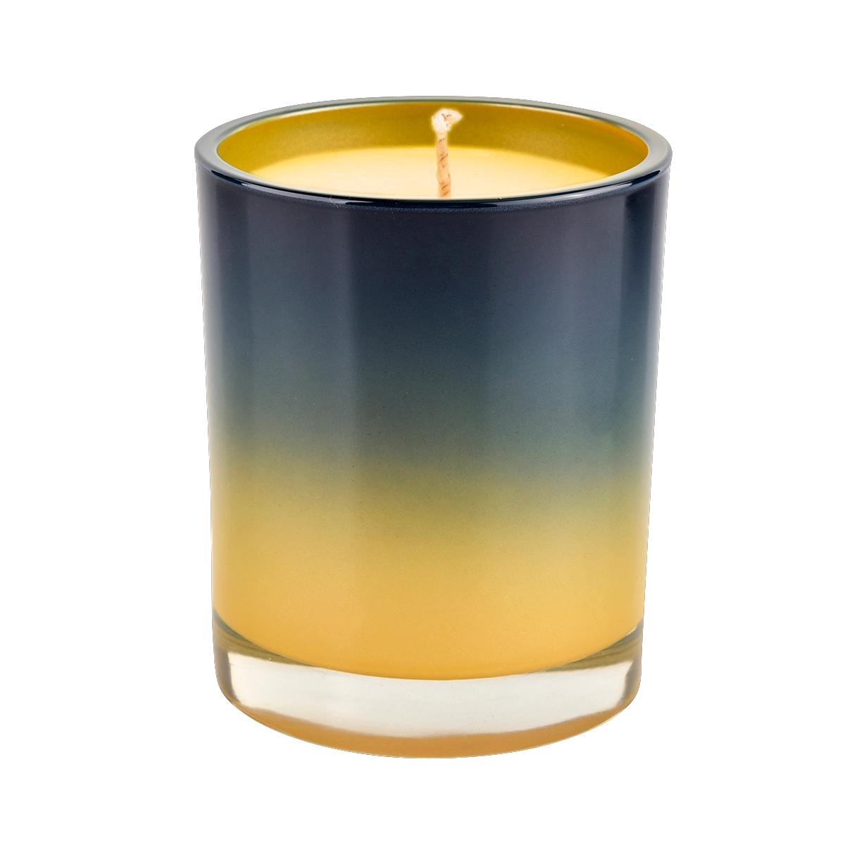 289ml Straight Edge Glass Candle Container White Gradient Purple Wholesale