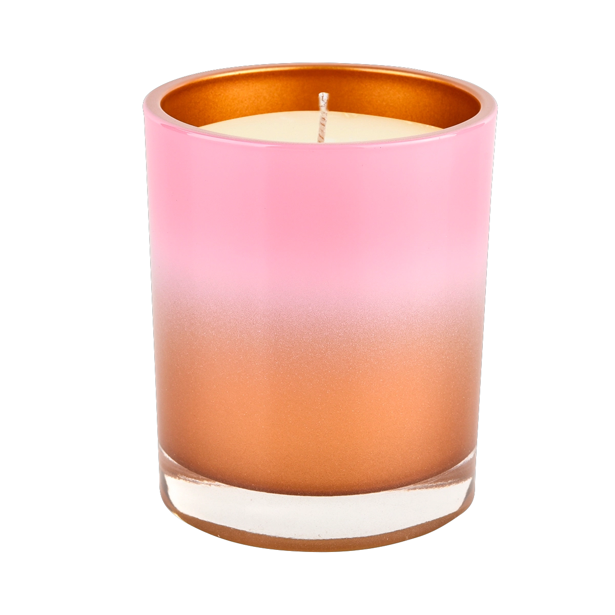 289ml Straight Edge Glass Candle Container White Gradient Purple Wholesale