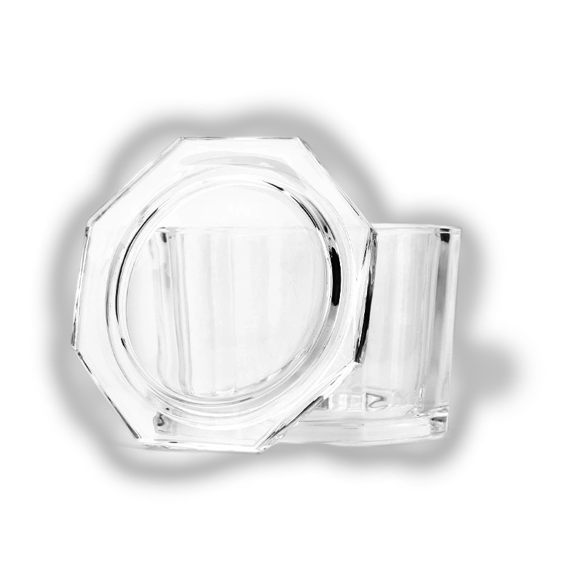 Wholesale 30oz octagonal with lid glass candle holder manufacturer