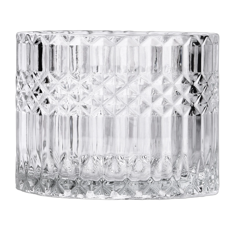 504ml diamond pattern glass candle jars candle vessels for candle making 504ml diamond pattern glass candle jars candle vessels for candle making