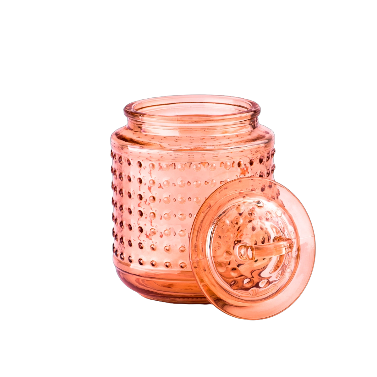 Wholesale bulk empty green spot glass candle jar with lids