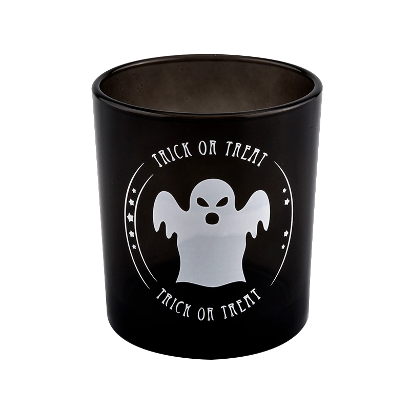 285ml blue customized luxury halloween glass candle jars wholesaler