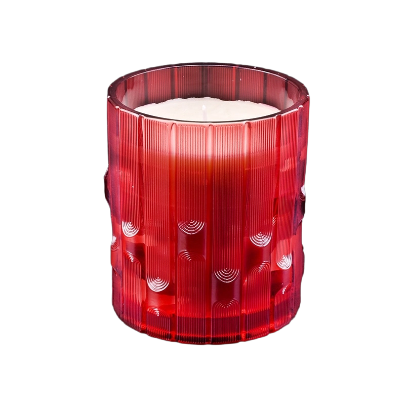 Wholesale supplier modern design of empty purple syllable jar glass candle jars