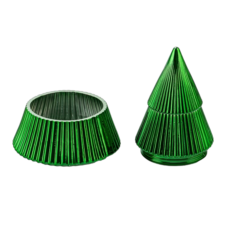 Wholesale multi-layer glass candle jars with lids for Christmas parties