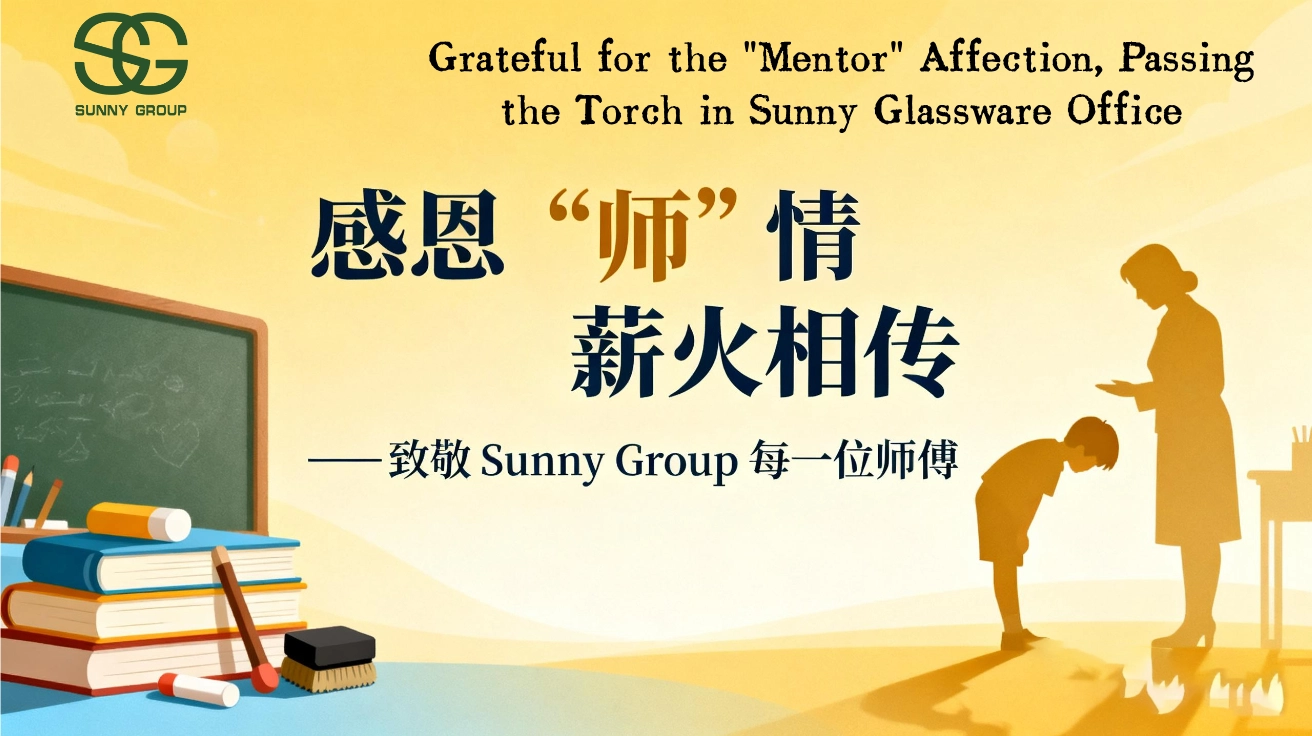 Grateful for the Mentor Affection Passing the Torch in Sunny Glassware Office