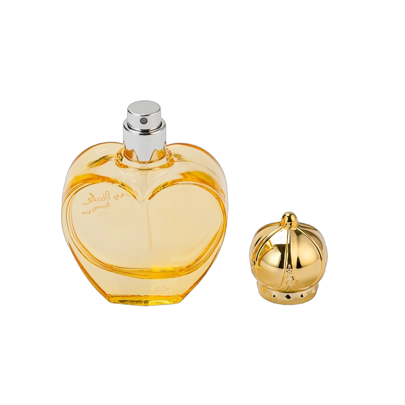50ml Spherical Gold Cap Heart-shaped Perfume Bottle Fragrance Container