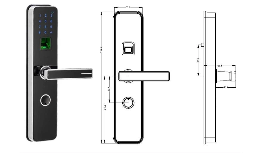 zinc alloy theftproof fingerprint lock supplier