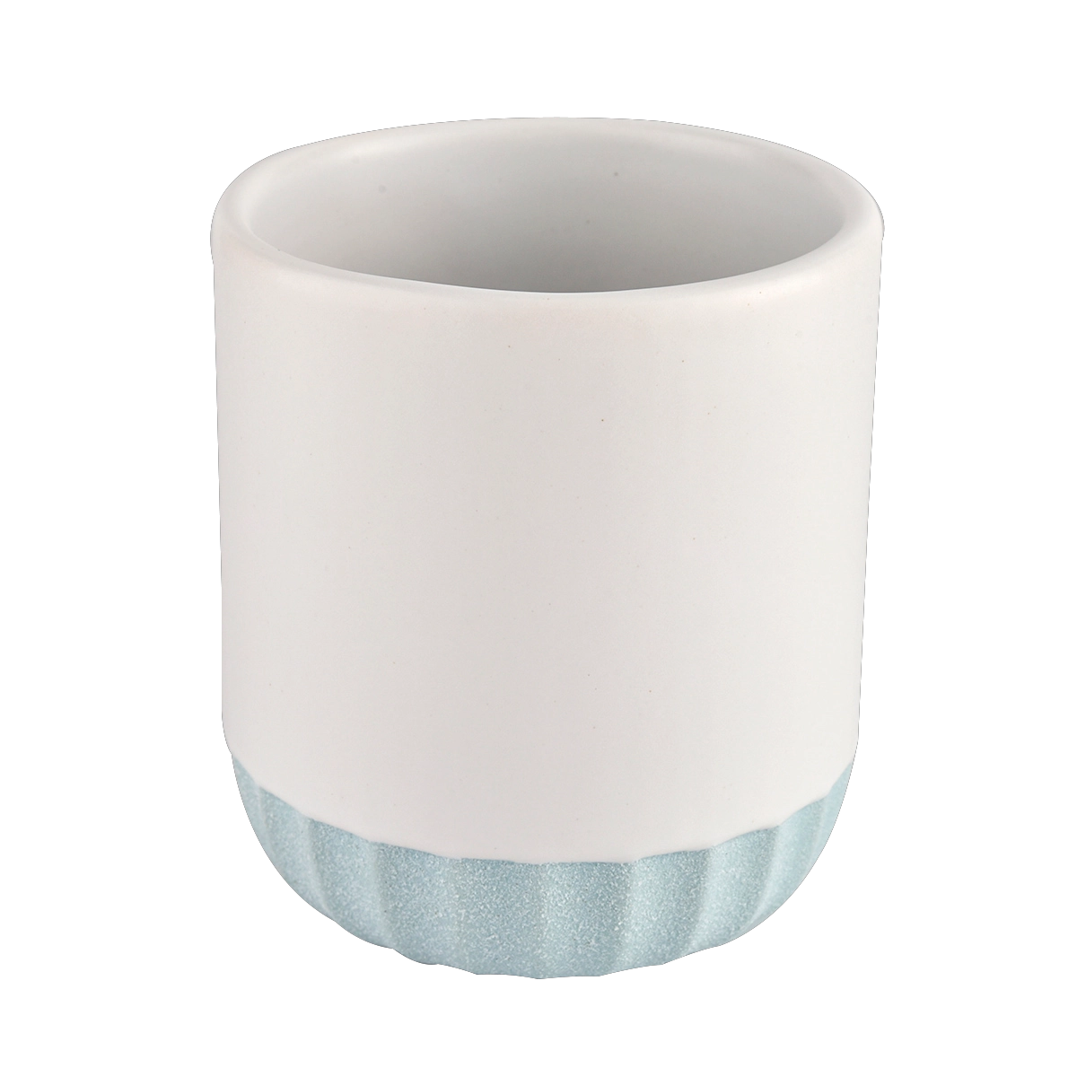 ceramic candle jars for 8oz candle filling with rough finished base