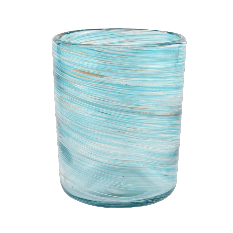 Sunny Glassware blue cylinder glass jars for candle making wholesale Sunny Glassware blue cylinder glass jars for candle making wholesale
