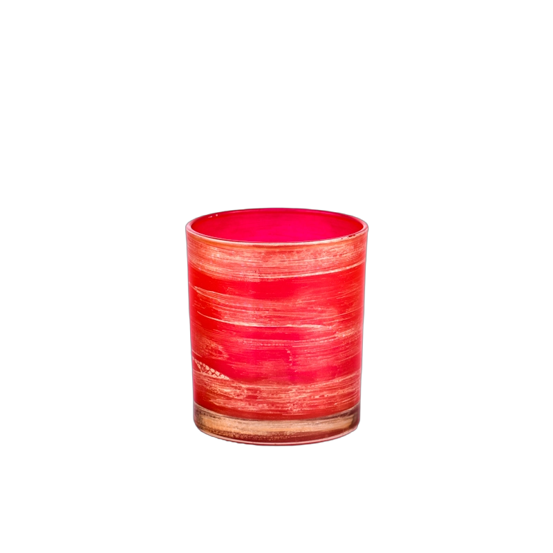 Custom colorful decorative glass candle jars for 10oz candle filling
