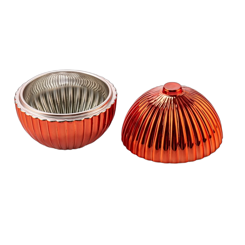 Luxury Oranment Glass Jars with Lids for Christmas
