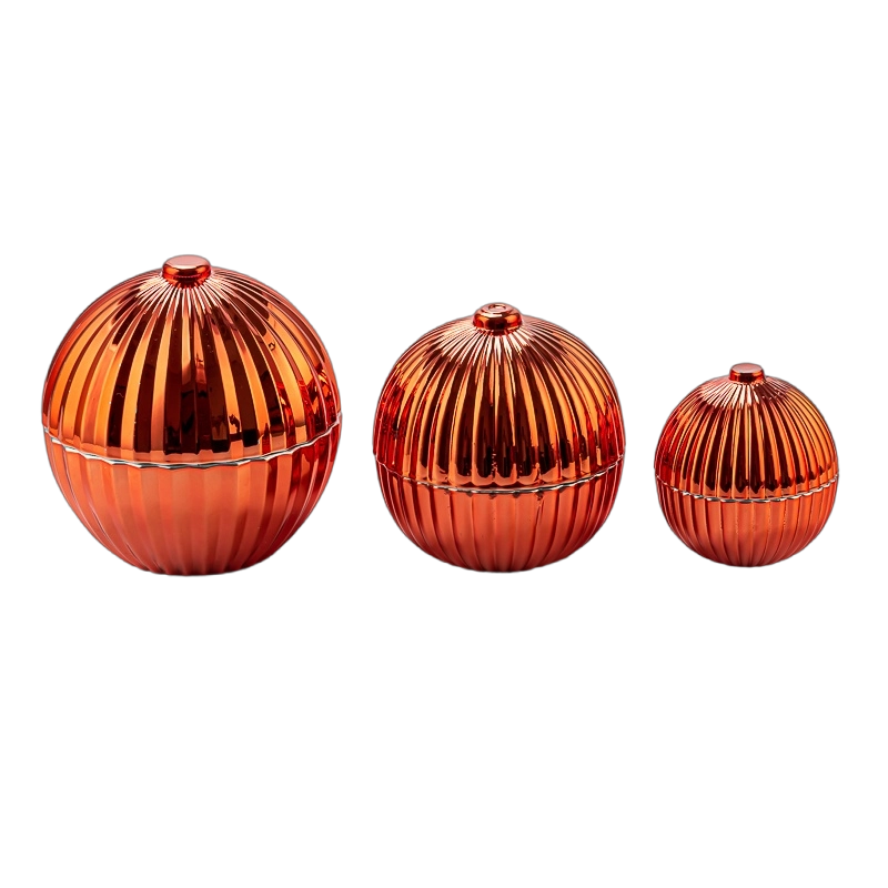 Luxury Oranment Glass Jars with Lids for Christmas