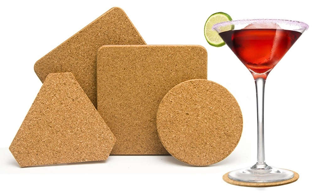 Wholesale Self Adhesive Cork Pads and Sheets Custom Cut Circles Squares for DIY Coasters Crafts Home Decor Furniture Table Protection