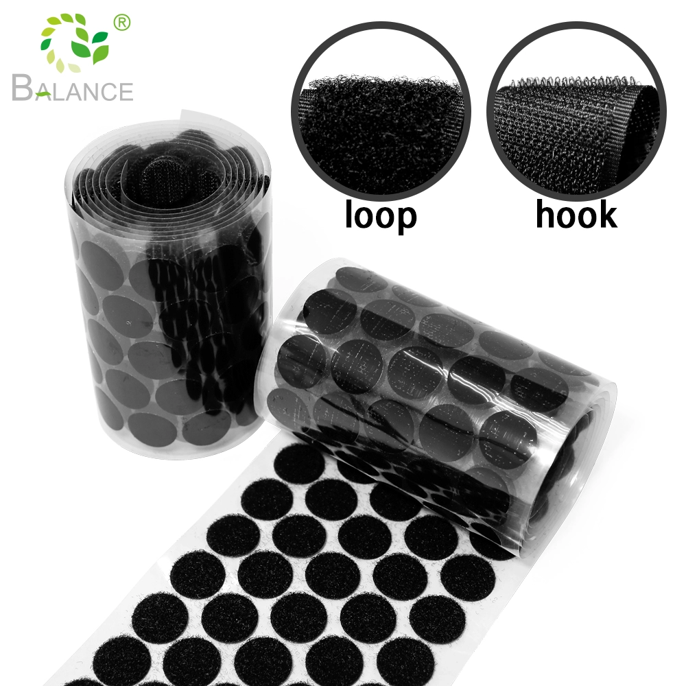 Puntos de gancho y bucle cortados de troqueles de bucle anti -slip antidlipe -curling reutilizable dots adhesivos fabricante