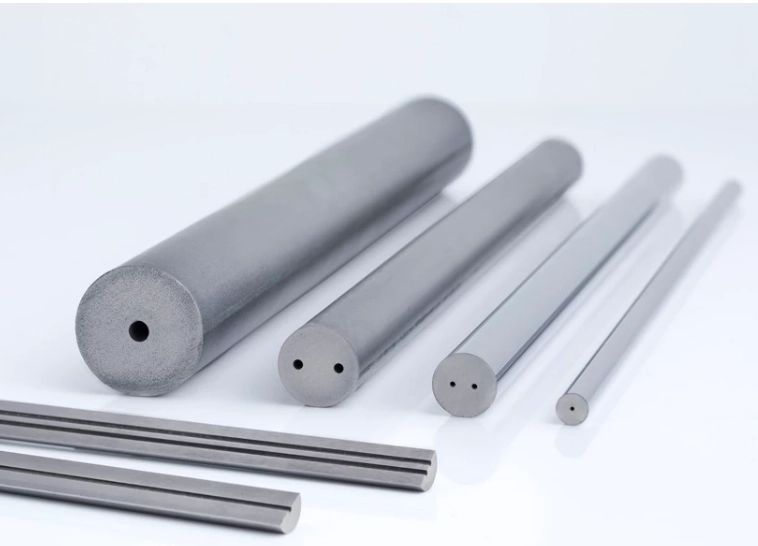 Tungsten Carbide Round Rods with straight coolant holes