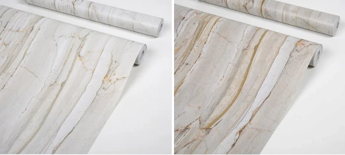Greamán docht ardchaighdeáin Shandong le haghaidh rollaí páipéir meilimín troscáin 20 mil adhmaid scannán pvc fuar laminate