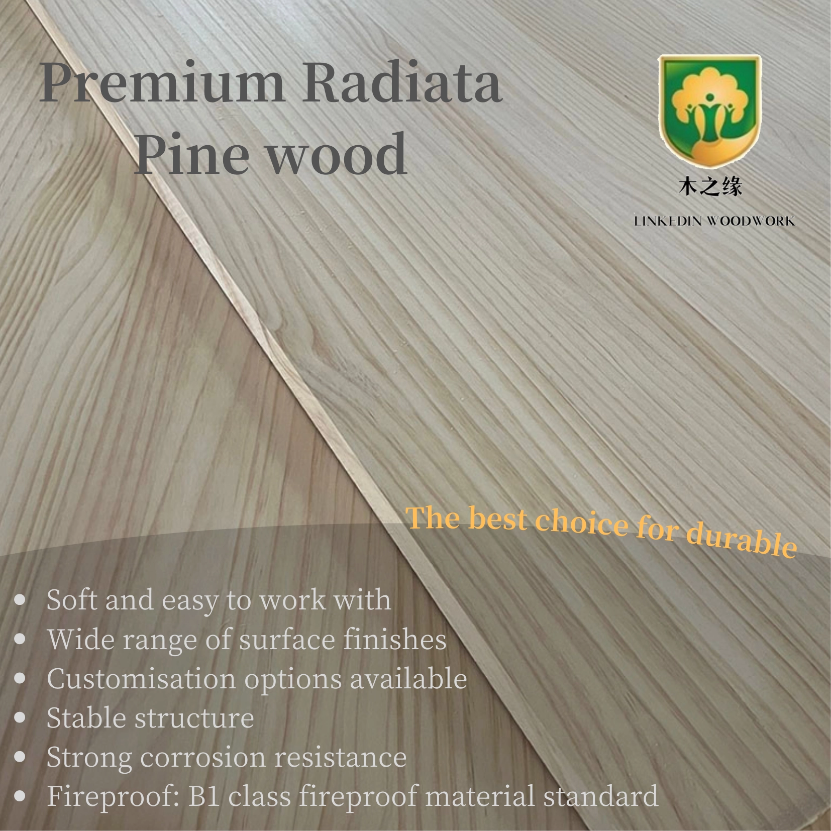 High Quality Radiata Pine Wooden Boards Factory