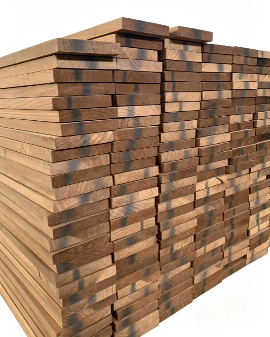 Premium Heat-Treated Poplar Solid Strips, Stable Dimension for Furniture Wall Cladding Decoration, Whole