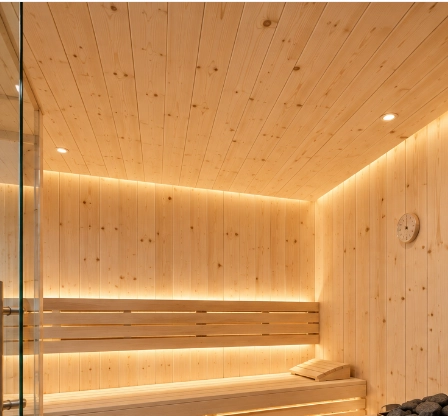 Thermally Modified Spruce for Sauna Walls and Ceilings