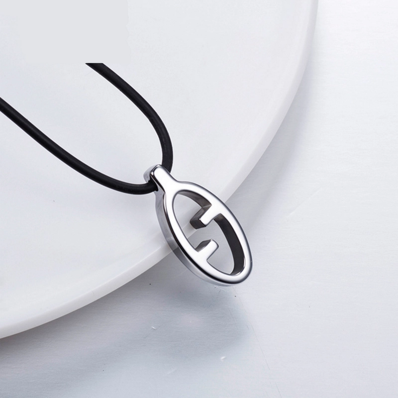 High Quality Men\'s Fashion Jewelry Tungsten Carbide Oval Pendant for Men Tungten Oval Dog Tag Necklace China Manufacturer