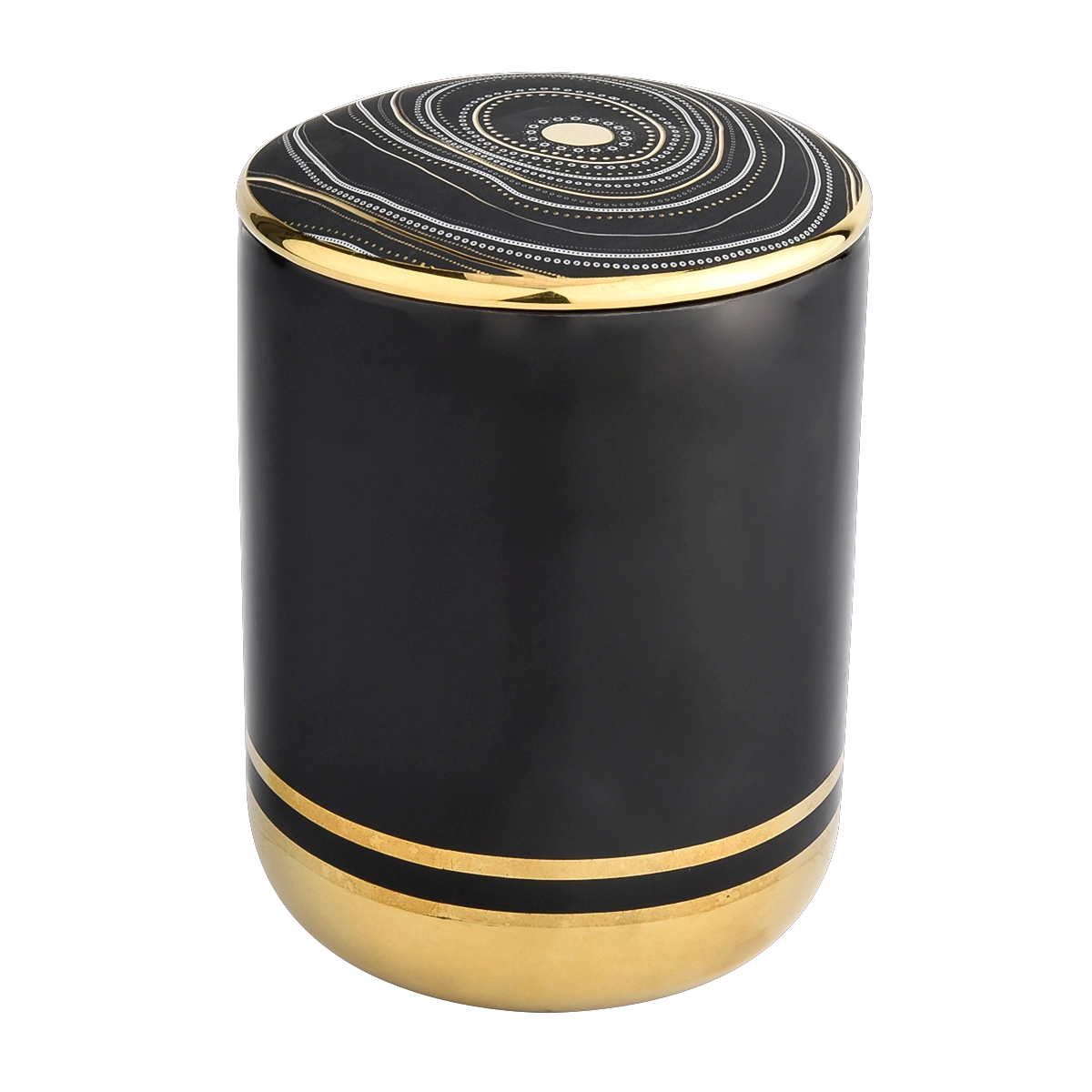 Customized Black Ceramic Candle Jars with Lids For Sale Customized Black Ceramic Candle Jars with Lids For Sale