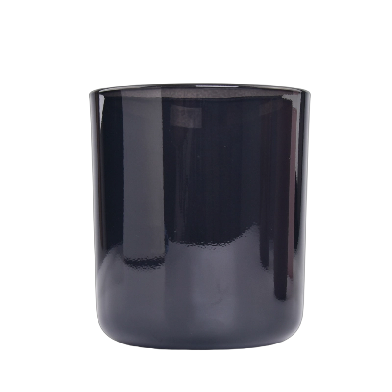 Black Glass Candle Holders 15oz Glass Candle Vessels Black Glass Candle Holders 15oz Glass Candle Vessels
