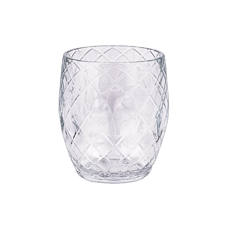 Diamond Glass Candle Vessels Wholesale