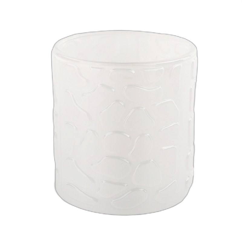 Wholesale Luxury Custom Empty White Glass candle jar