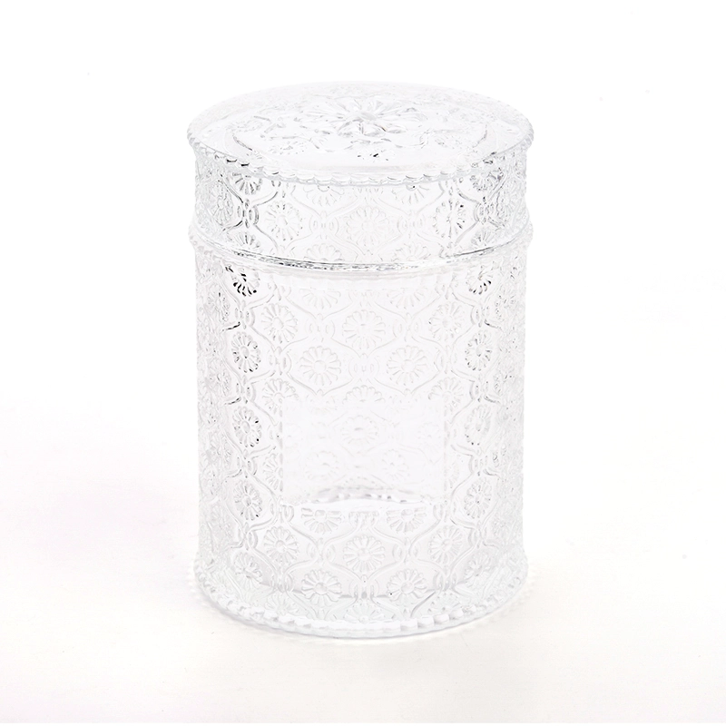 20oz Jumbo Glass Candle Jar with Lids Embossed Glass Candle Vessels with Lids 20oz Jumbo Glass Candle Jar with Lids Embossed Glass Candle Vessels with Lids
