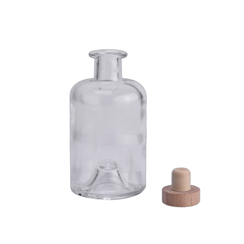 400ml clear glass reed diffuser bottle with mountain design