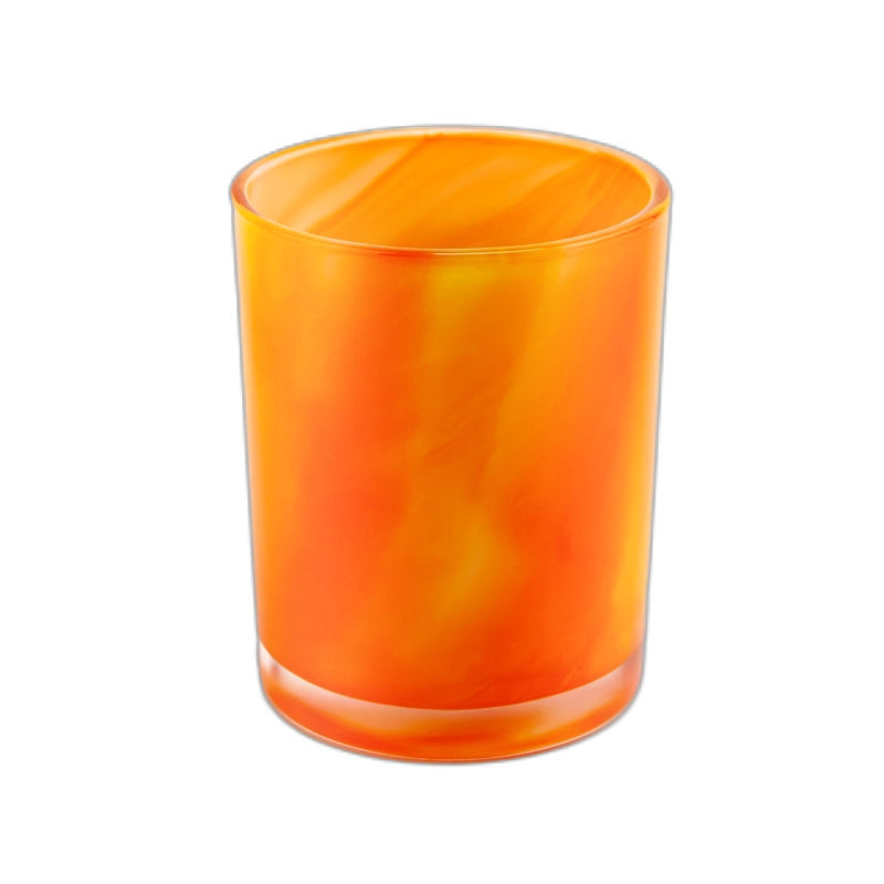 8oz rainbow glass candle jar for home decoration