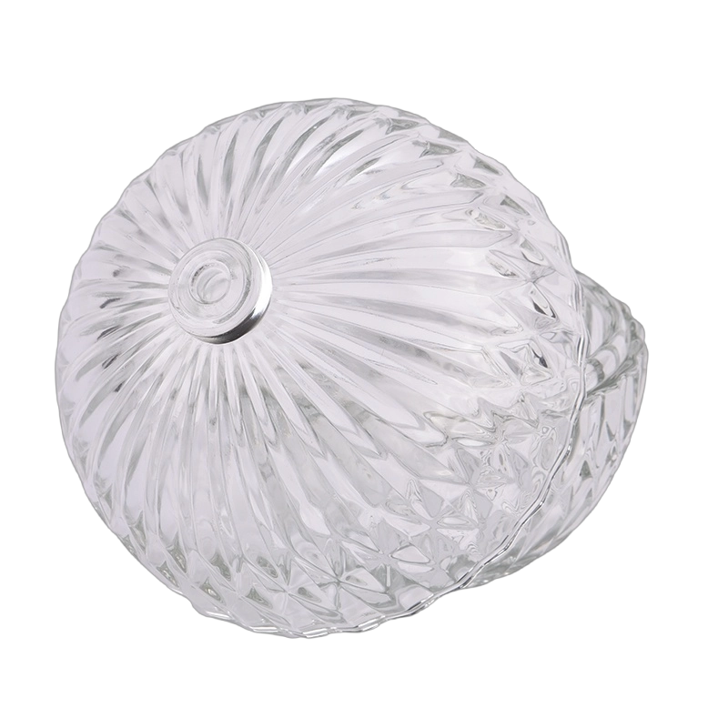 Ball Shape Glass Candle Vessels Latest Unique Customize Round Glass Candle Jar With Lid for Christmas