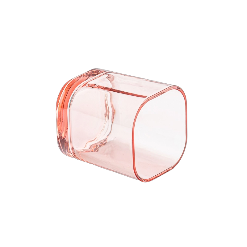Wholesale luxury 8oz square glass candle jar