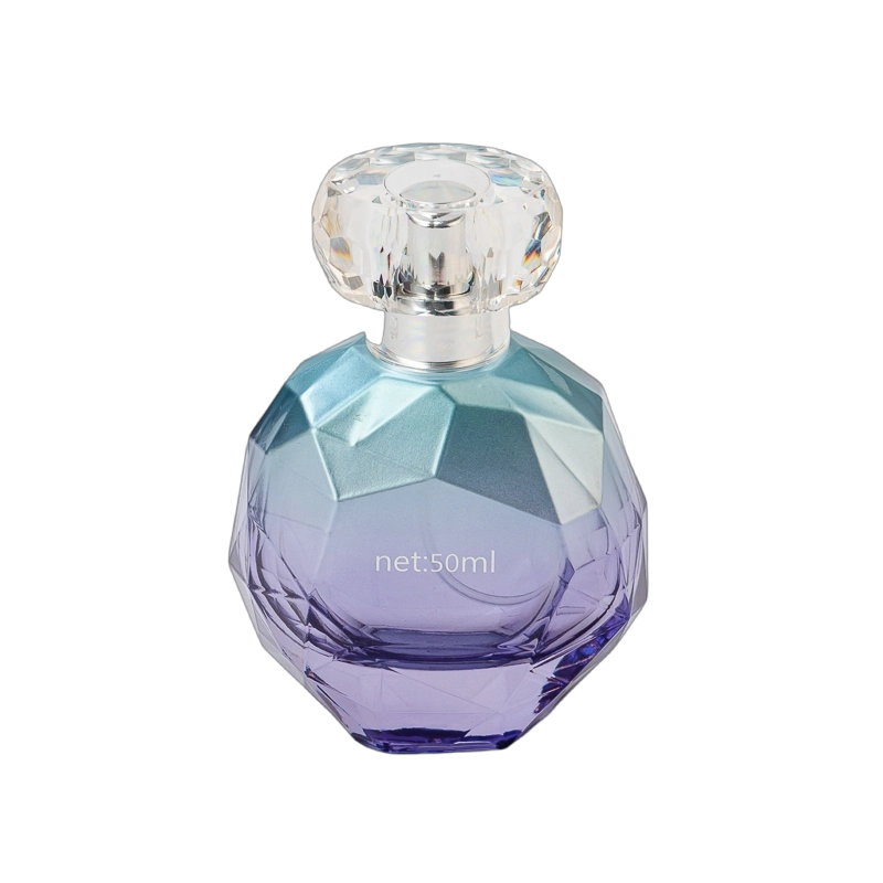 Luxury blue 50ml Glass Perfume Bottle with home decor