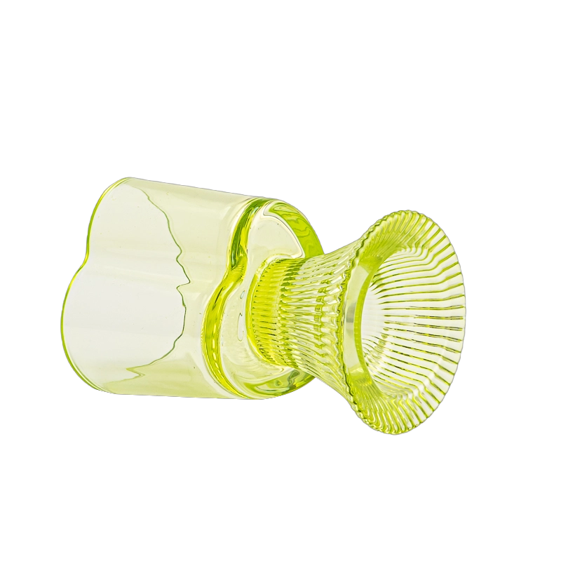 Popular 170ml Heart transparent color glass candle jar Valentine's Day Gifts