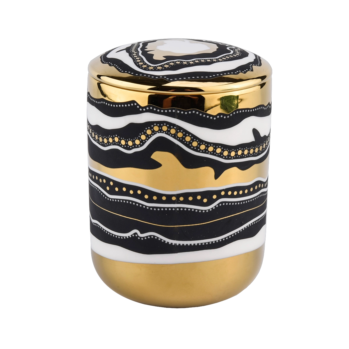 Luxury Home Decoration Empty Ceramic Candle Vessels with Lids Wholesale Luxury Home Decoration Empty Ceramic Candle Vessels with Lids Wholesale