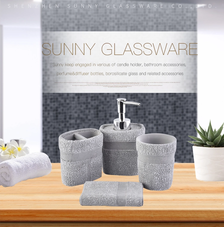 china hotel soap dish holder lotion dispenser toothbrush holder tumbler concrete bathroom accessories