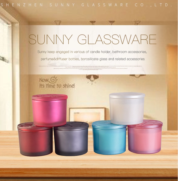 different colors and sizes popular wedding glass candle jar