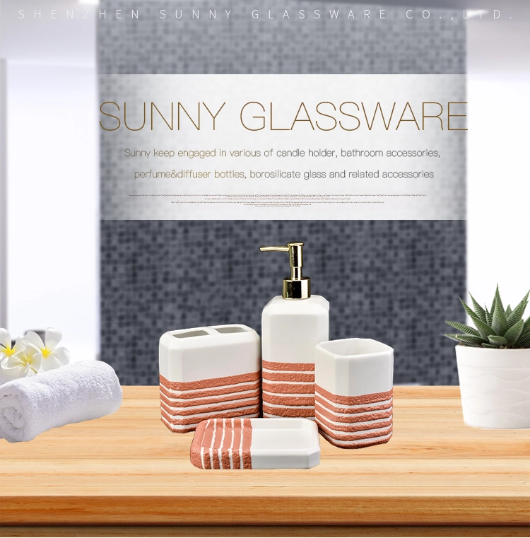 Brick red bathroom luxury decor accessories set hotel modern