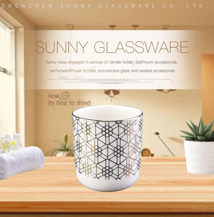 wholesale low price high quality white candle container for home decor
