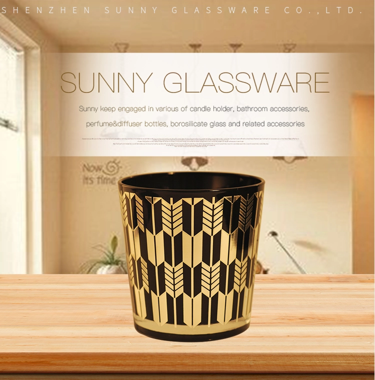 home goods V shape large empty glass candle jar for candle