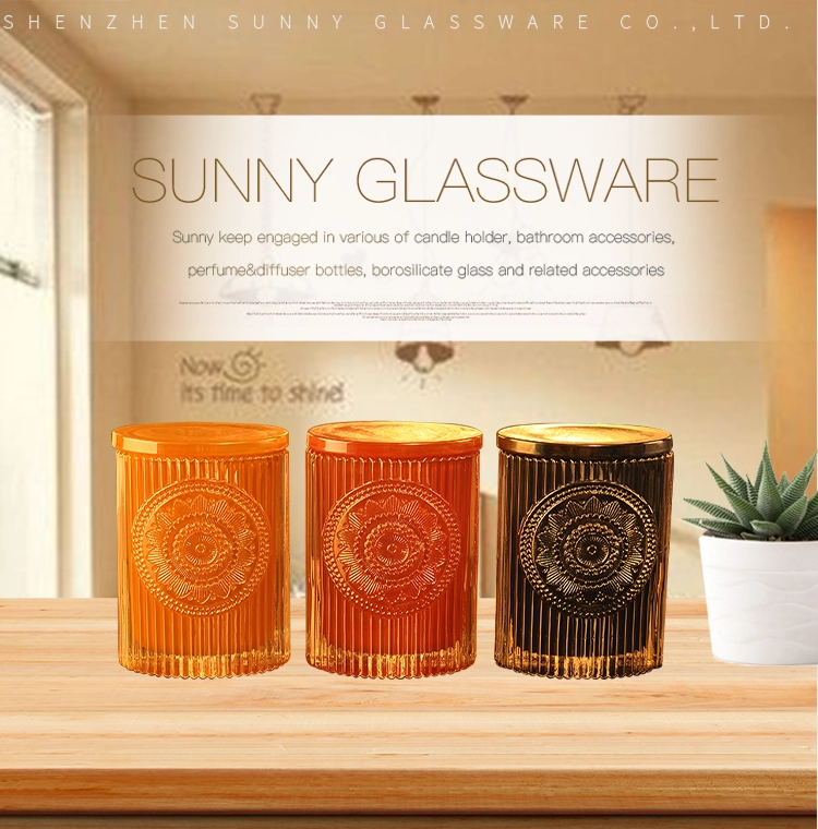 wholesale christmas glass candle jar vessel for candle making